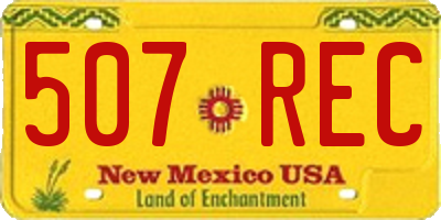 NM license plate 507REC