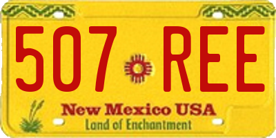 NM license plate 507REE