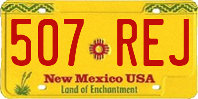 NM license plate 507REJ