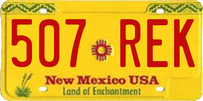 NM license plate 507REK