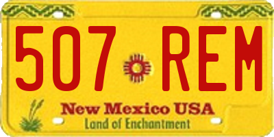 NM license plate 507REM