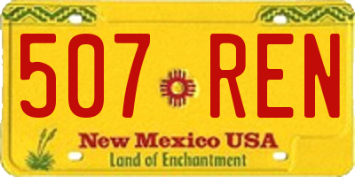 NM license plate 507REN