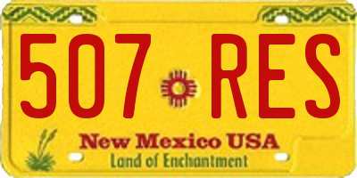 NM license plate 507RES