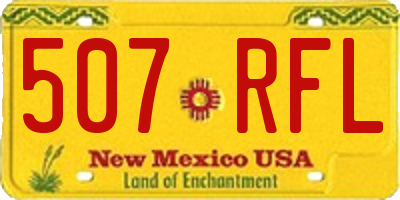 NM license plate 507RFL