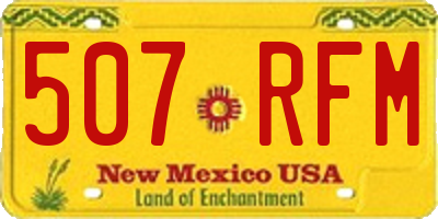 NM license plate 507RFM