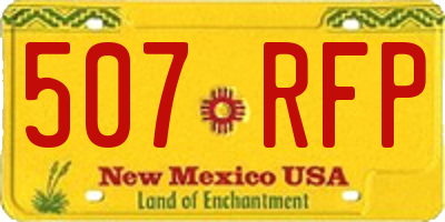 NM license plate 507RFP