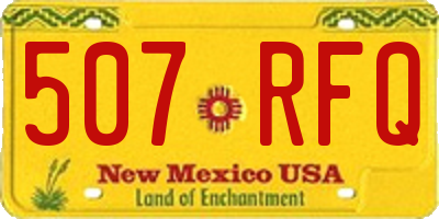 NM license plate 507RFQ