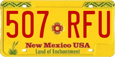 NM license plate 507RFU
