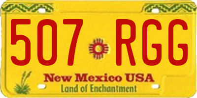 NM license plate 507RGG