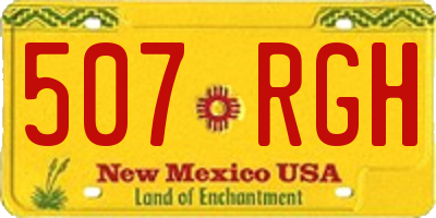 NM license plate 507RGH