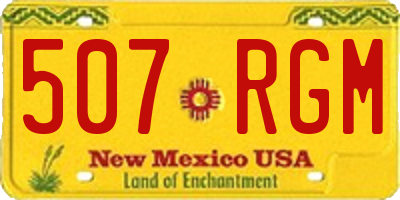 NM license plate 507RGM