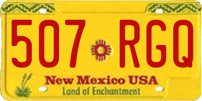 NM license plate 507RGQ