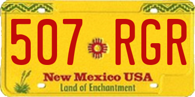 NM license plate 507RGR