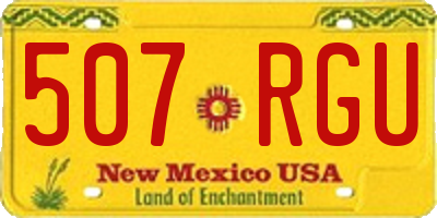 NM license plate 507RGU