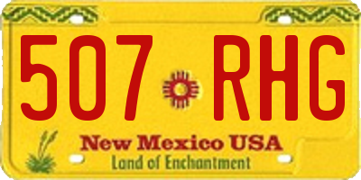 NM license plate 507RHG