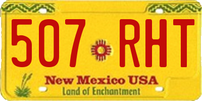 NM license plate 507RHT