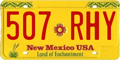 NM license plate 507RHY
