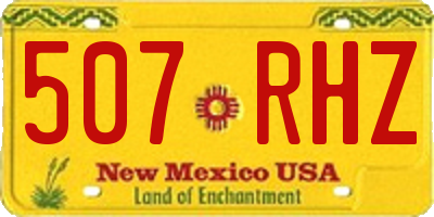 NM license plate 507RHZ