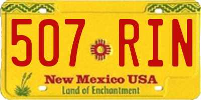 NM license plate 507RIN