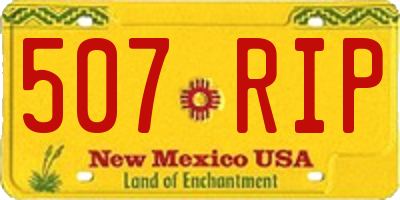 NM license plate 507RIP
