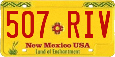 NM license plate 507RIV