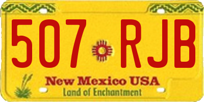 NM license plate 507RJB