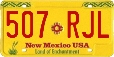 NM license plate 507RJL