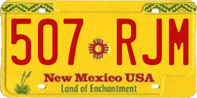 NM license plate 507RJM