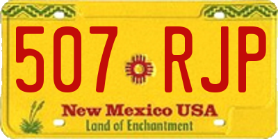 NM license plate 507RJP