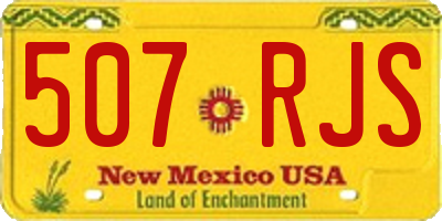 NM license plate 507RJS