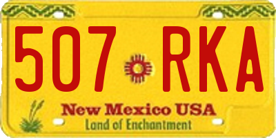 NM license plate 507RKA