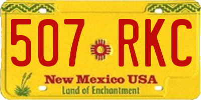 NM license plate 507RKC