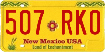 NM license plate 507RKO