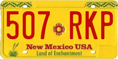 NM license plate 507RKP