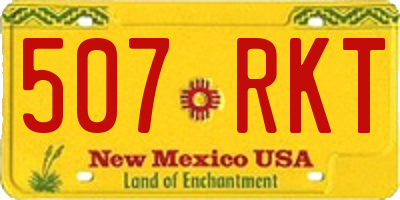 NM license plate 507RKT