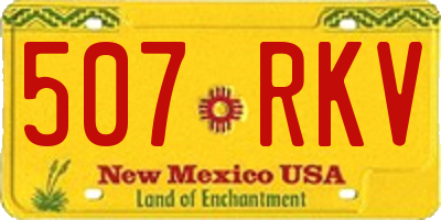NM license plate 507RKV