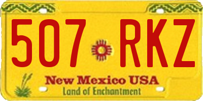 NM license plate 507RKZ
