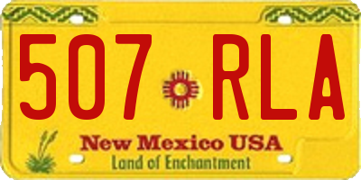 NM license plate 507RLA