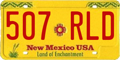 NM license plate 507RLD