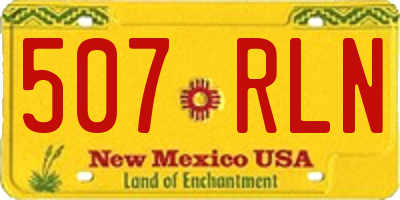 NM license plate 507RLN