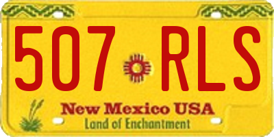 NM license plate 507RLS