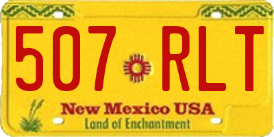 NM license plate 507RLT