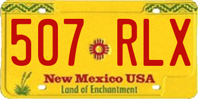 NM license plate 507RLX