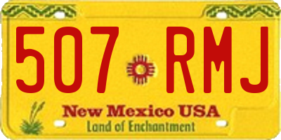 NM license plate 507RMJ