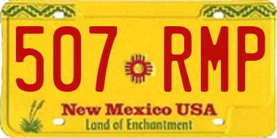 NM license plate 507RMP