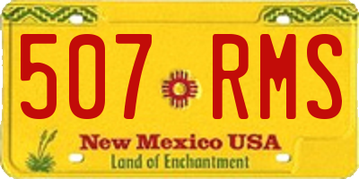 NM license plate 507RMS