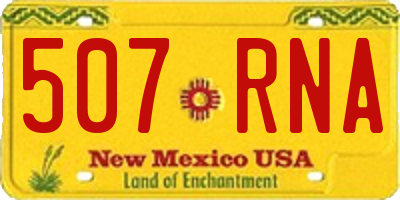 NM license plate 507RNA