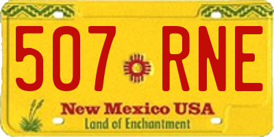 NM license plate 507RNE