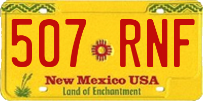 NM license plate 507RNF
