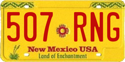 NM license plate 507RNG